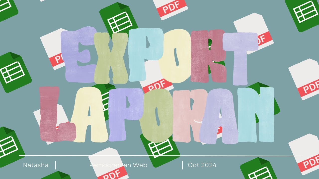 Export Laporan ke Excel dan PDF - YouTube