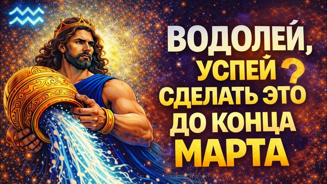 Водолей  март подсказывает, что важно не откладывать. Гороскоп на сегодня для Водолея. 