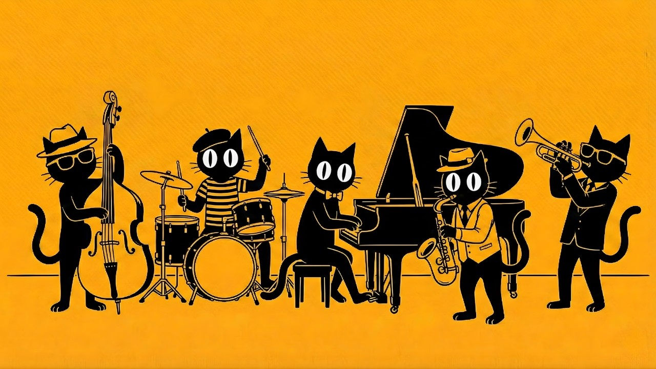 Black Cats Cool Jazz: Uplifting Deep Groove for Comfortable Work & Focus Music