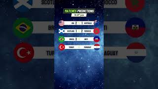 FIFA World Cup Matches Predictions ⚽| USA, Brazil, Turkey, Morocco & Scotland💰🔥 #worldcup