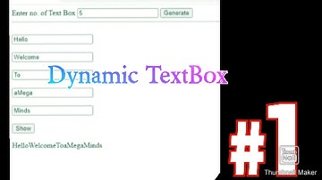 Dynamically TextBox creating using JQuery | add multiple textbox dynamically