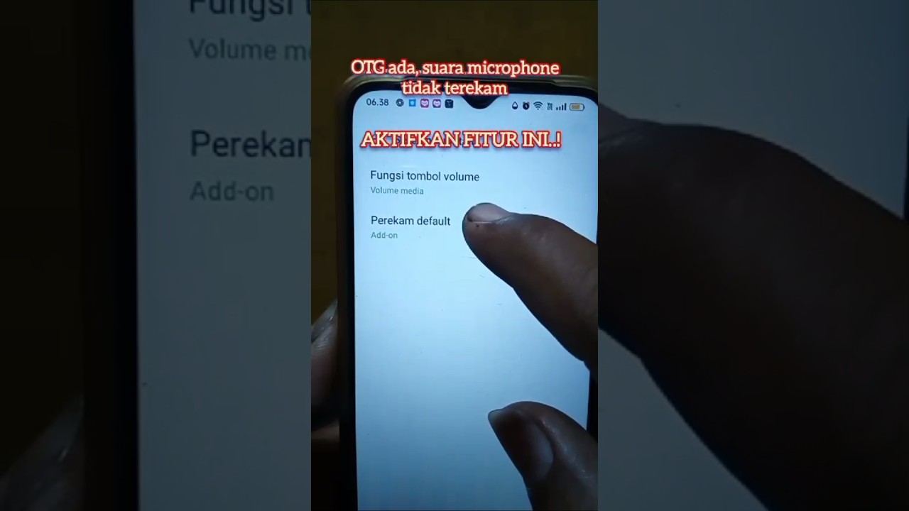 OTG ada, tapi suara microphone tidak terekam, aktifkan fitur ini di hp kalian.