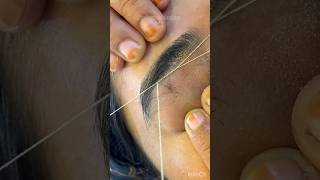 Eyebrows threading tutorial for beginners/ Eyebrow threading #shorts #threading #eyebrows #viral