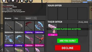 Trading adopt me for mm2 godlies proof n.11 !