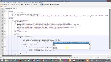 Tutorial 1 - Form Validation - Using  javaScript and PHP - Part 2/9 Name Validation