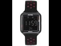 How to set time, on armitron watch:  Digital Chronograph Square dial with Black Resin Strap & Red