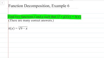 How to Decompose Functions: Example 6 | Math Energy TV
