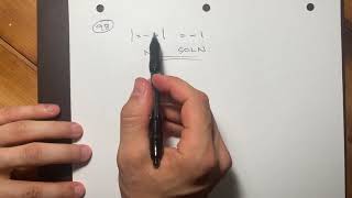 How to solve an absolute value equation that equals a negative number