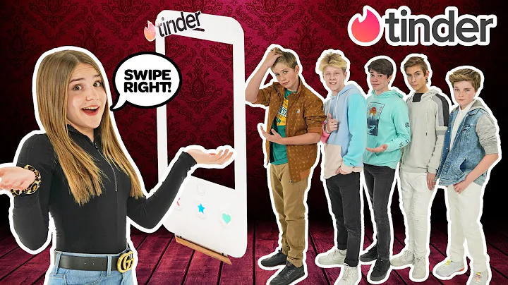 TINDER IN REAL LIFE! My CRUSH Reacts to Dating Gam...