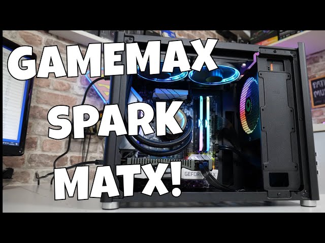 GAMEMAX Black Steel/Tempered Glass USB3.0/ Type C Micro ATX Tower Spark  Computer Case w/ Dual Tempered Glass Side Panel 