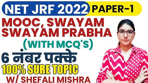 MOOC, SWAYAM, SWAYAM PRABHA With MCQ