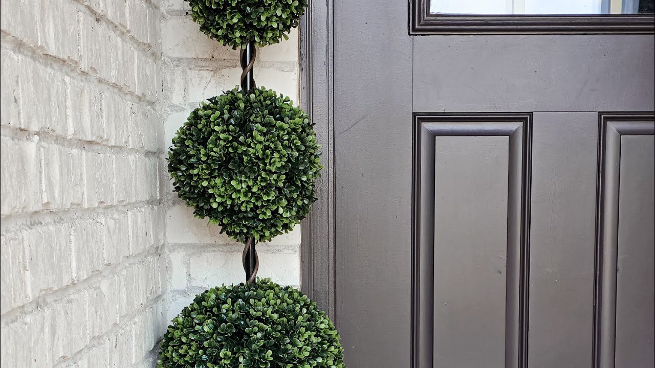 Простой способ украсить веранду, который выглядит дорого | Обзор топиарных деревьев