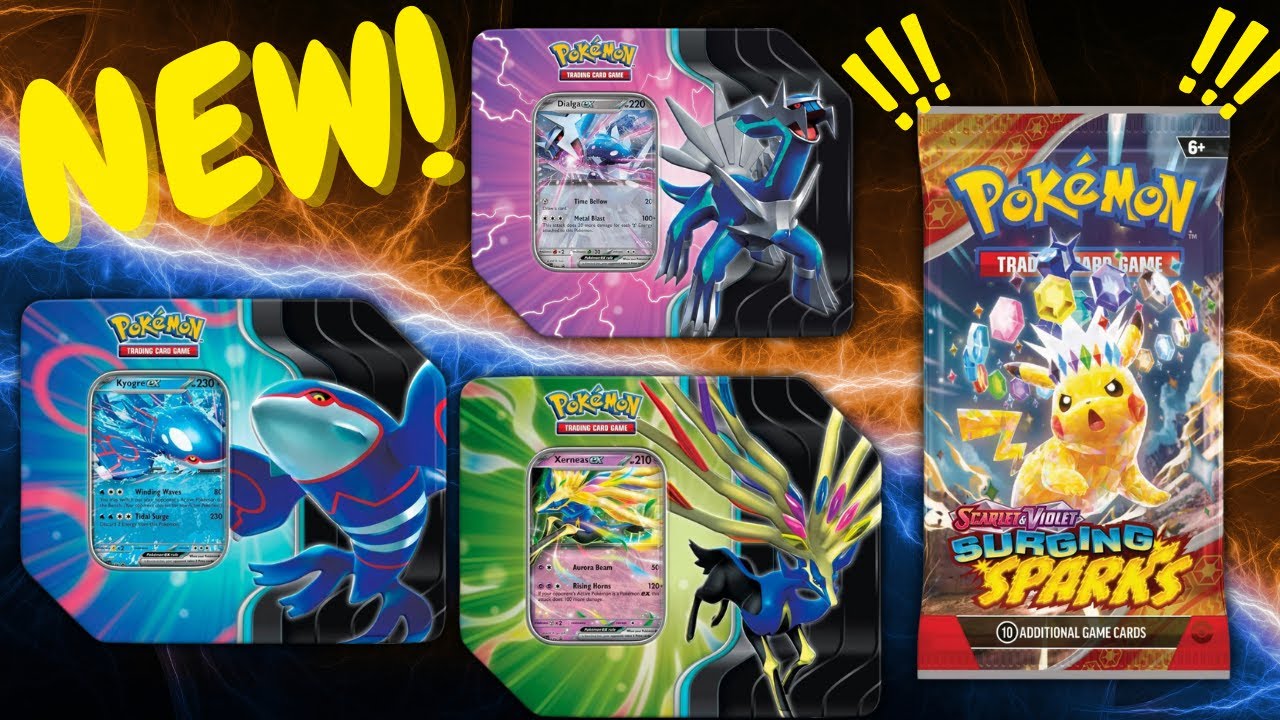 pokemon trading card games azure legends tin Amazon.com: Pokémon TCG: Azure Legends Tin – Dialga ex (4 Booster Packs & 1  Foil Promo Card) : Toys & Games