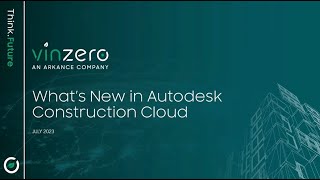 What's New in Autodesk Construction Cloud