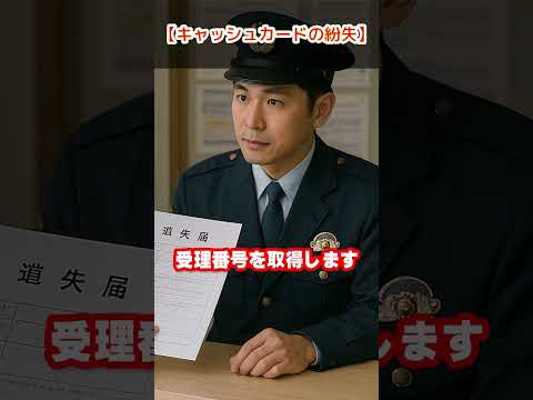 キャッシュカードの紛失　#キャッシュカード #紛失 #手続き #金融 #生活の知恵 #社会人 #暮らしの知恵 #日本の生活 #行政手続き
