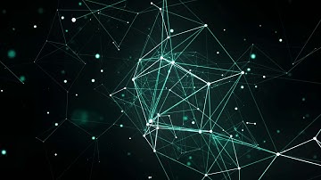 abstract blue geometrical background with moving lines and dots  looping cg animation    60 fps