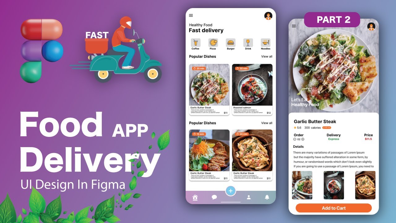 Mastering Food Delivery App Design in Figma | Creative UI/UX Tutorial ...