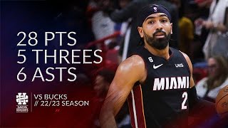 Gabe Vincent 28 pts 5 threes 6 asts vs Bucks 22/23 season