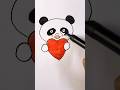 Easy cute Panda 🐼 drawing for kids #shorts #ytshorts #kidsart #kids #diy #drawing