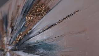 Abstract textured painting with gold accents "Impulse" | Handmade acrylic canvas painting screenshot 1