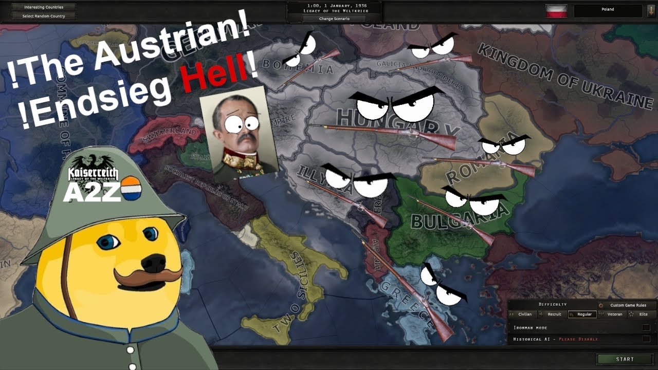 Austria is an endsieg HELL in HOI4 - Kaiserreich A2Z - YouTube