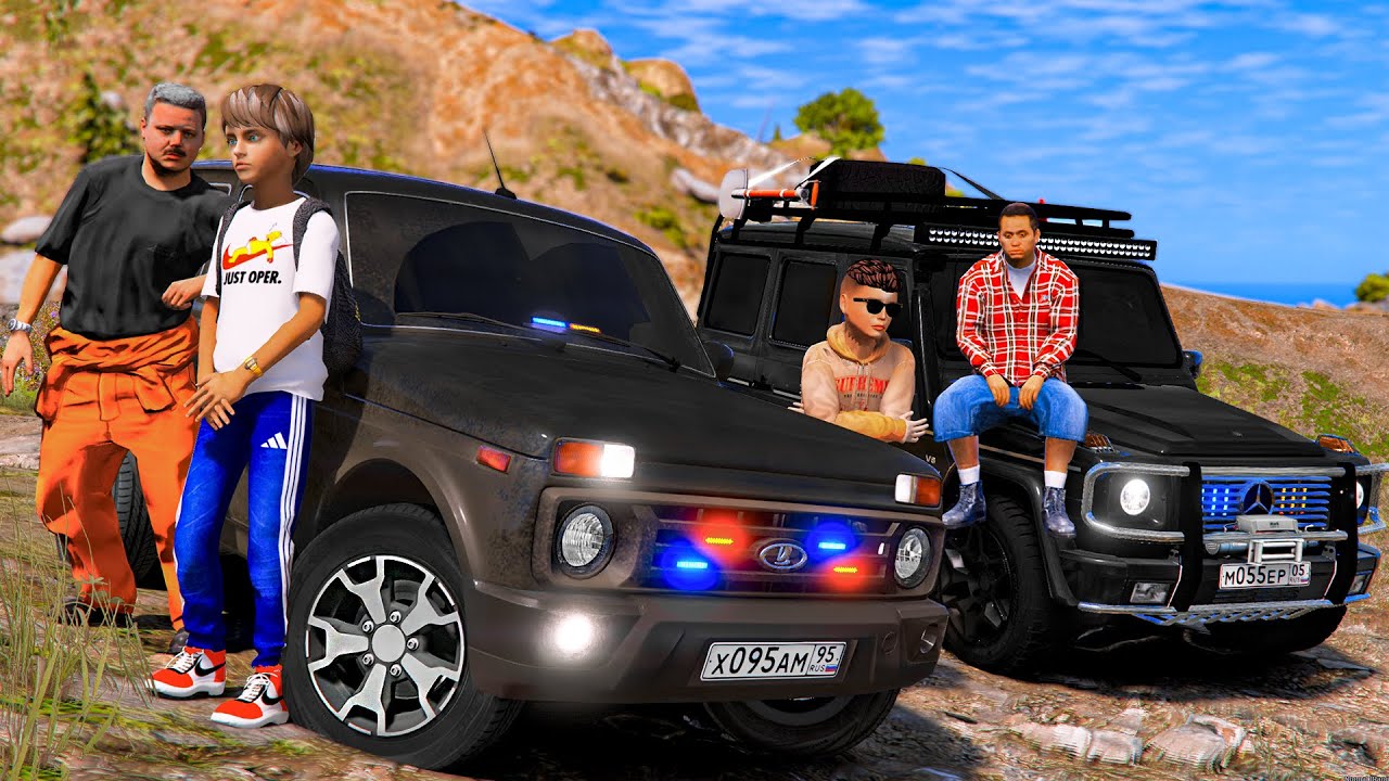 ОПЕРСКАЯ ЕЗДА В GTA 5 - ПОЕЗДКА НА НИВЕ НА ПИКНИК С ПАПОЙ И ДРУГОМ! ПРОВЕРКА НА ПРОХОДИМОСТЬ! 🌊ВОТЕР