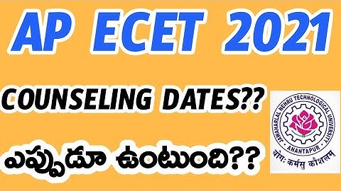 AP ECET 2021 | COUNSELING DATES? OFFICIAL INFORMATION LATEST UPDATE | BSD TELUGU TECH