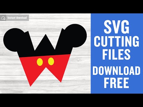 Micky Font W Svg Free Cutting Files for Cricut Silhouette Instant Download