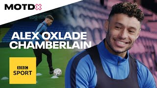 Alex Oxlade-Chamberlain owes goalkeeper Alisson's gloves after skills challenge | MOTDx