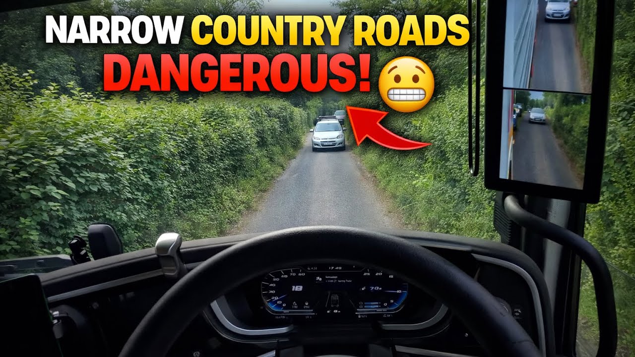 POV Truck Driving Through Narrow Country Roads!