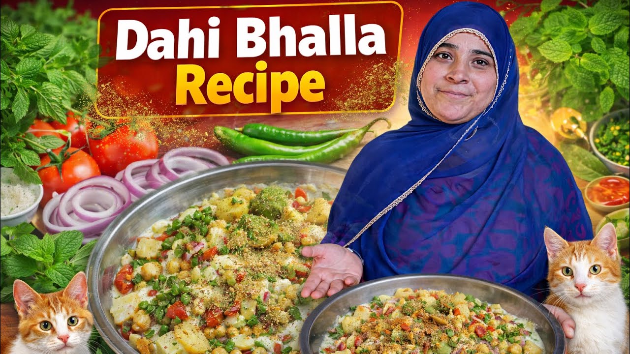 چٹ پٹے دہی بھلے کی ریسپی | chatpate dahi bhale ki recipe | nabeela Rashid food 
