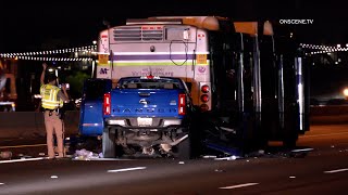 Ford Ranger Crashes into Disabled Bus on L-202 in Tempe