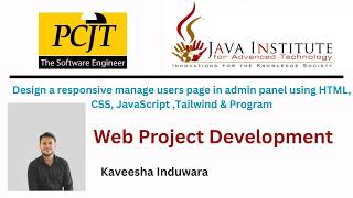 Design a responsive manage users page in admin panel using HTML, CSS, JavaScript ,Tailwind & Program