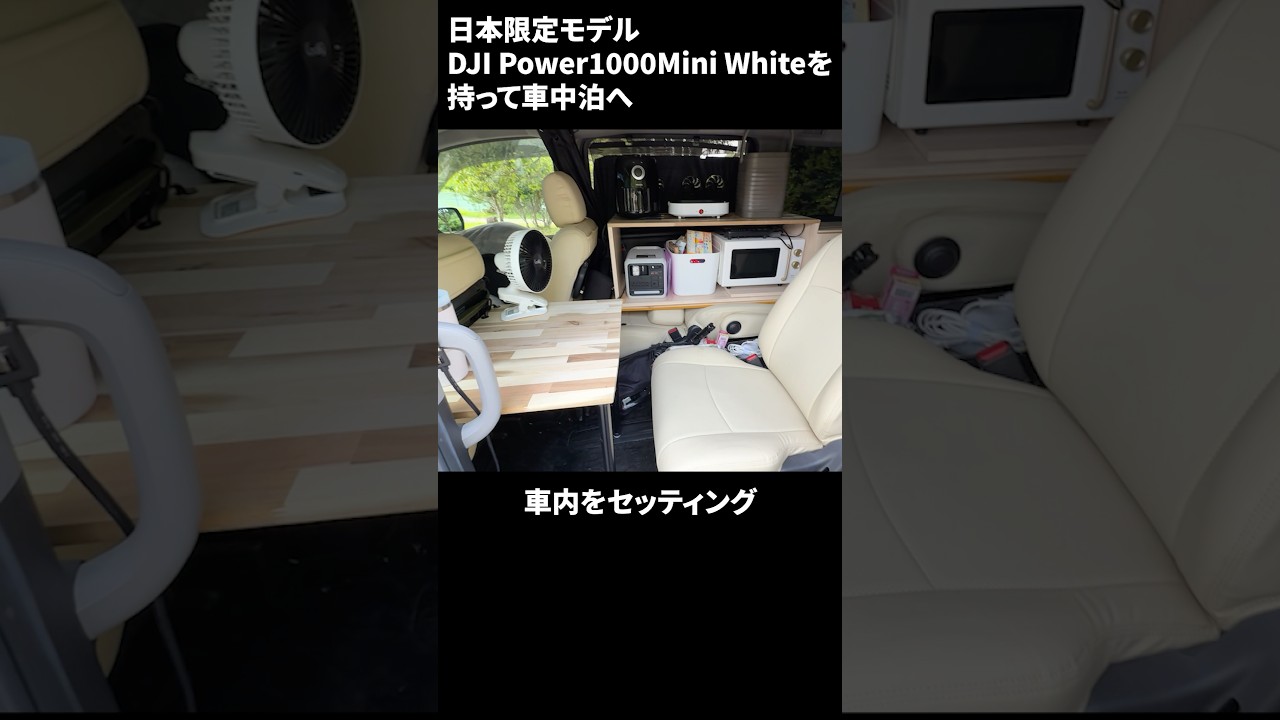 車内居酒屋を独り占めして満喫 #DJIポータブル電源 #djipower1000mini #車中泊