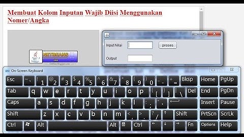 Cara Membuat Kolom Textfield Hanya Dapat Diinput Menggunakan Nomor/Angka Dalam Java Netbeans