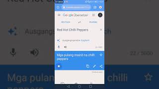 RED HOT CHILLI PEPPERS  on PHILIPPINE ?? #Shorts [ ?Google-Translator?]
