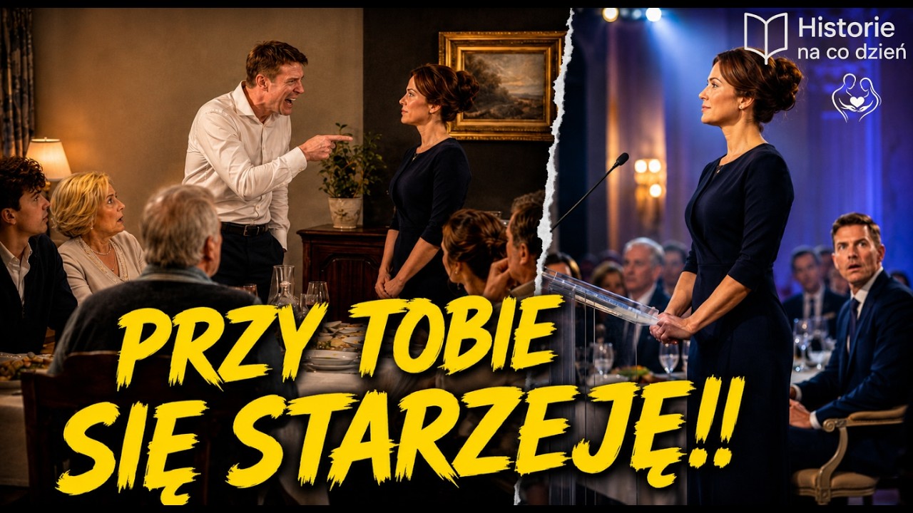 Przy rodzinnym obiedzie, przy pełnym stole gości, mąż rzucił głośno: „Przy tobie człowiek się starzeje”. wszyscy zamarli. Ja stałam z dzbankiem kompotu i poczułam, że to nie był żart, tylko...