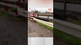 Corte total en la Ruta 5 Sur por socavón en puente Lircay: Tránsito está completamente interrumpido