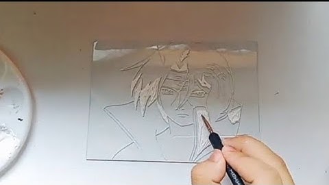 The INVERTED COLOR Challenge - Uchiha Itachi | Glass Painting | Negative Artwork