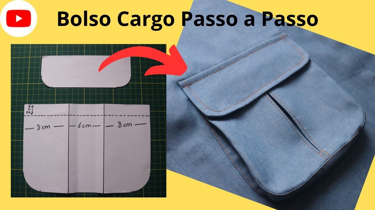Bolso Cargo Redondo Passo a Passo