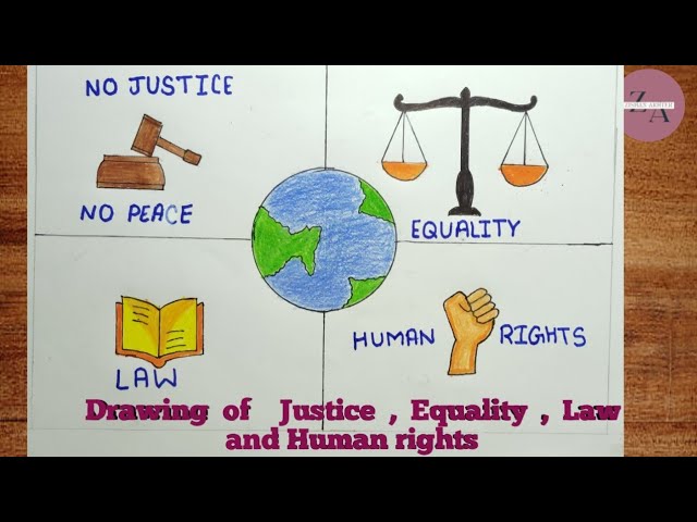 Equal Rights Sign Drawing Right To Equality Drawing