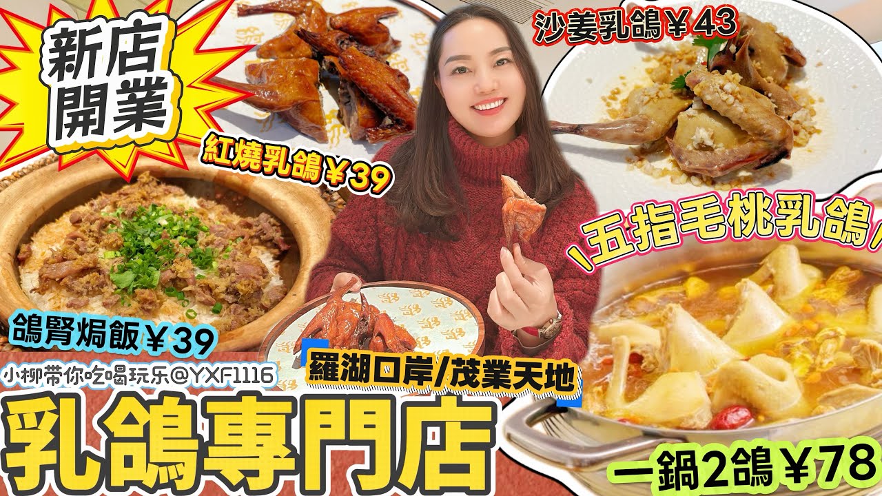【羅湖口岸/茂業天地】新店開業‼️乳鴿專門店😋乳鴿多種吃法 價格實惠👍🏻暖冬滋補 鍋底免費😍五指毛桃鍋底➕2只乳鴿￥78🔥紅燒乳鴿￥39 鴿腎焗飯￥39 沙姜乳鴿￥43😌深圳北上美食 好鴿來