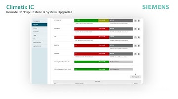 Siemens Climatix IC - Backup and Upgrades