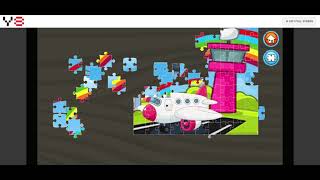 Y8 Games Air Plane Puzzle Level 3( 100 Pieces) screenshot 2