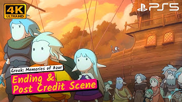 Greak: Memories of Azur (PS5) - ENDING, CREDITS & POST CREDIT SCENE (4K)