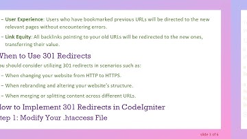 How to Effectively Implement 301 Redirects in CodeIgniter Using htaccess