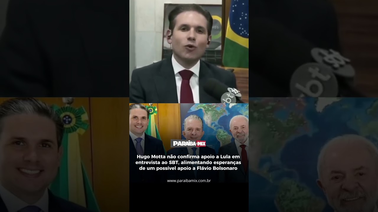Hugo Motta não confirma apoio a Lula em entrevista ao SBT, um possível apoio a Flávio Bolsonaro