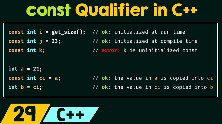 [Solved] Advantages of const in C++? | 9to5Answer