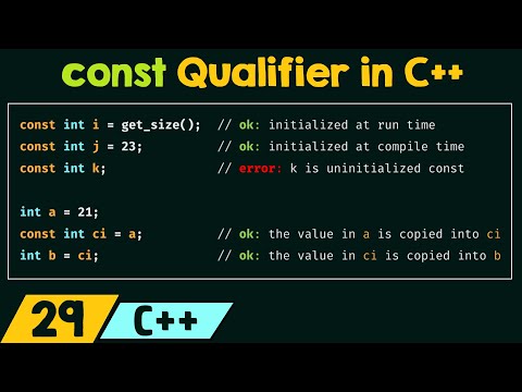 Video: In c++ kan const-kwalifiseerder toegepas word op?