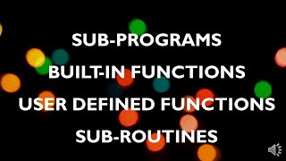 GW-BASIC | SUB PROGRAMS